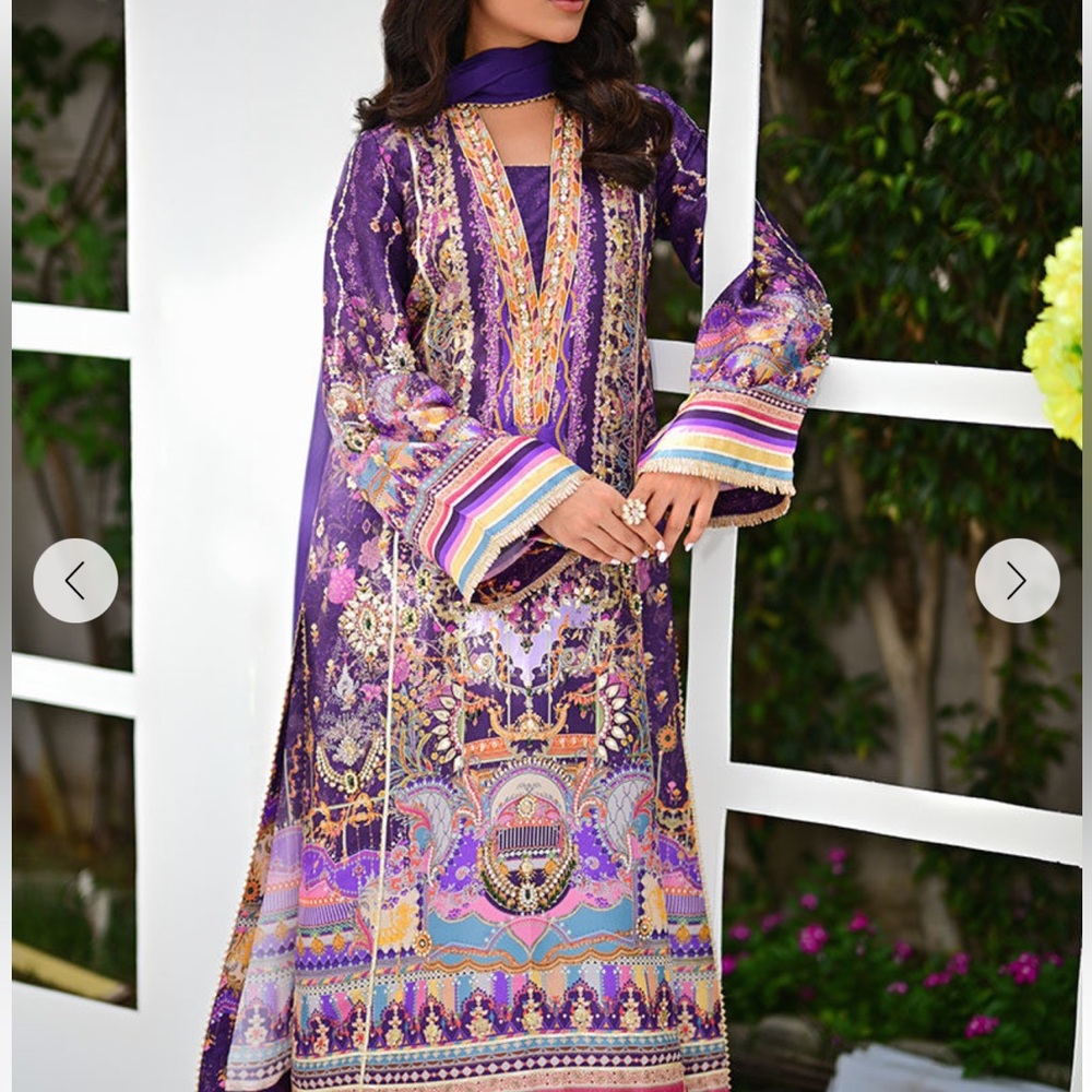 Pakistani Embroidered Maxi By Ansab Jahangir